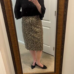 J. Crew Animal Print Pencil Skirt